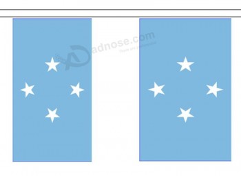 empavesado de material de poliéster con bandera de 30 estados federados de micronesia - 9 m (30 ') de largo