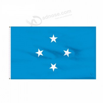 grandes banderas nacionales al aire libre del mundo, bandera de micronesia a cuadros de poliéster impresa personalizada