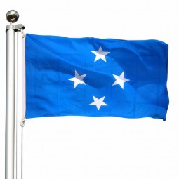 Digital Printing Polyester Fabric National Banner Honduras Micronesia Greece Finland Israel Blue And White Flag