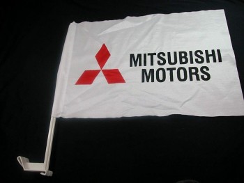 mitsubishi Bandeira da janela do carro montada em clipe de 12 