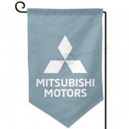 Audieru mitsubishi motors logo bandeira do jardim 12.5 X 18 vertical dupla face ao ar livre decorativo jardim de casa decoração