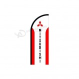 mitsubishi logo teken veer vlag Rood wit, zakelijke reclamevlaggen, alleen voorgedrukte flutter banner vlag