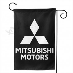 Cclushang Garten Flagge, Mitsubishi Motors Logo Hausgarten Flagge Doppelseitiger Druck Bauernhaus Hof Outdoor-Dekor