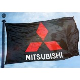 mitsubishi flag banner 3x5 ft carro mecânico automotivo parede garagem