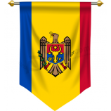 Hanging Polyester National Moldova Pennant Custom