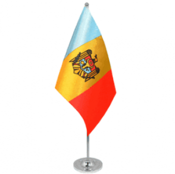 Supply good quality durable small Moldova table flag