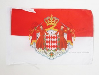 Bandeira do brasão de armas de monaco cabos de 18 '' x 12 ''