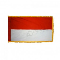 bandeira do monaco - nylon - interior c / polo e franja - 3 'x 5'