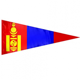 poliéster mongolia triángulo bandera mongolia triángulo bunting