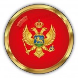 Montenegro bandeira de ouro decalque de vinil adesivo para carro 5 '' X 5 ''