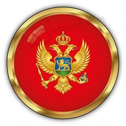 Montenegro Gold Flag Vinyl Decal Bumper Sticker 5'' X 5''