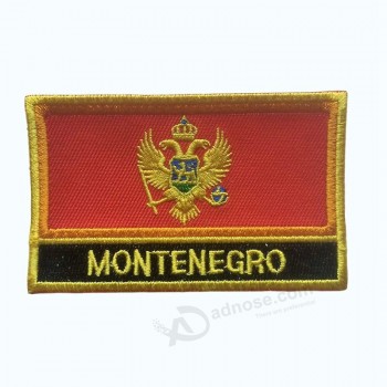 parche de bandera de montenegro / parches de moral cosidos / de hierro para bolsos, mochilas y ropa de backwoods barnaby