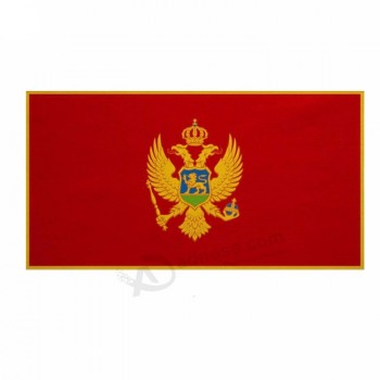 Colgando 90 * 150 cm poliéster al por mayor bandera de montenegro