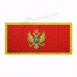 alta qualidade preço barato bandeira de poliéster montenegro