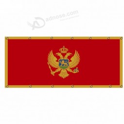Factory price small Montenegro mesh flag for Festival Decoration