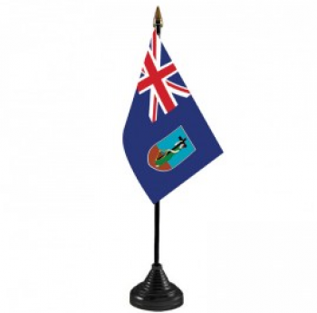 Hot selling Montserrat table top flag with plastic base