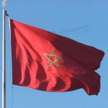 100% poliéster bom padrão de impressão digital marokko bandeira marroquina de marrocos