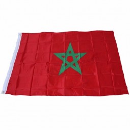 manufacturer wholesale 68D polyester 90*150cm 3*5 feet  nation flag  morocco