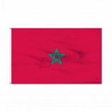 bandiera marocchina 3X5 con decorazione di stampa completa, bandiera marocchina personalizzata celebrazione