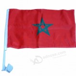 安いモロッコの車の旗は車のポールフラグと接続します