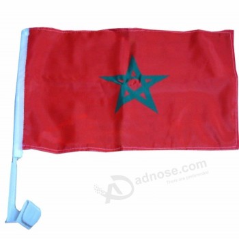 bandiera per auto a buon mercato in Marocco allegare con bandiera palo per auto