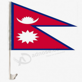 Custom Nepal national day car flag / Nepal country car window flag banner