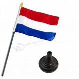 Wholesale clear color printed Netherlands little desk flag