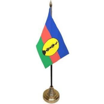 desk Top New caledonia flag decorative table flag with stand