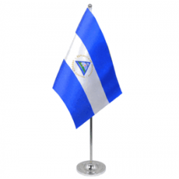 Nicaragua national table flag Nicaraguan country desk flag