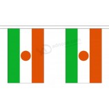 niger string 30 flag polyester material bunting - 9m (30') long