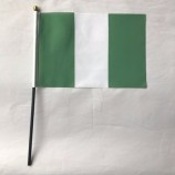 custom cheering hand held nigeria stick flag factory
