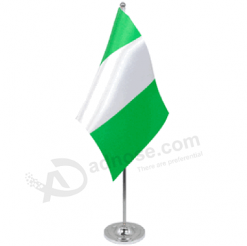 nigeria table flag with metal base /nigeria desk flag with stand