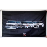 fanflag nissan GTR bandiera banner 3x5ft Grotta uomo