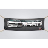 Brand New GTR Evolution Flag Banner Nissan Nismo R31 R32 R33 R34 R35 Skyline (18x58 in)