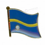 Nauru country flag lapel pin