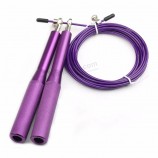 Skipping rope manufacturers Customize Logo bearing steel wire jump rope with aluminum handle