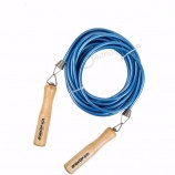 Skipping rope manufacturers custom wooden handle rubber double dutch ropes for sale