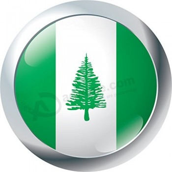 Norfolk Island Flag Glossy Emblem Home Decal Vinyl Sticker 12'' X 12''