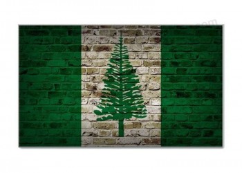 myheritagewear.com imán rectangular de diseño de pared de ladrillo con bandera de la isla de norfolk: ideal para interiores o exteriores en vehículos