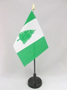 AZ FLAG Norfolk Island Table Flag 4'' x 6'' - Norfolk Islander - English Desk Flag 15 x 10 cm - Golden Spear top