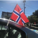 Promotional Screen Printed Norway National Car Flag