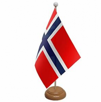 factory direct sale polyester Norwegian desk flags