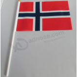 4*6 inches Norway Norwegian hand stick flag with pole