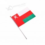 Custom polyester material Oman hand waving flag