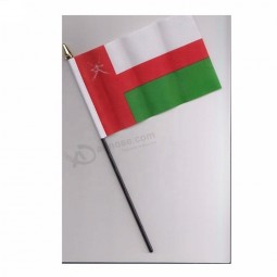 Hot Selling Oman Sticks Flag National 10x15cm Size Hand Waving Flag