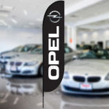 Promo Opel logo advertising swooper flags custom