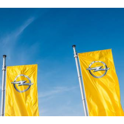 bandera de poste de impresión personalizada para publicidad opel