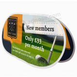 Round Oval vertical pop up A frame banner for Golf Courses