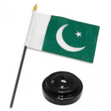 polyester mini office Pakistan table top national flags