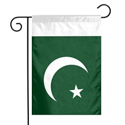Sublimation printing small size garden Pakistan flag with pole